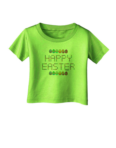 Happy Easter Eggs Infant T-Shirt-Infant T-Shirt-TooLoud-Lime-Green-06-Months-Davson Sales