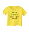 Happy Easter Eggs Infant T-Shirt-Infant T-Shirt-TooLoud-Yellow-06-Months-Davson Sales