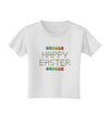Happy Easter Eggs Toddler T-Shirt-Toddler T-Shirt-TooLoud-White-2T-Davson Sales