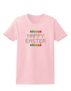 Happy Easter Eggs Womens T-Shirt-Womens T-Shirt-TooLoud-PalePink-X-Small-Davson Sales