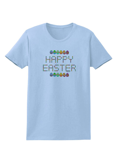 Happy Easter Eggs Womens T-Shirt-Womens T-Shirt-TooLoud-Light-Blue-X-Small-Davson Sales