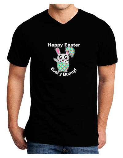 Happy Easter Every Bunny Adult Dark V-Neck T-Shirt by TooLoud-TooLoud-Black-Small-Davson Sales