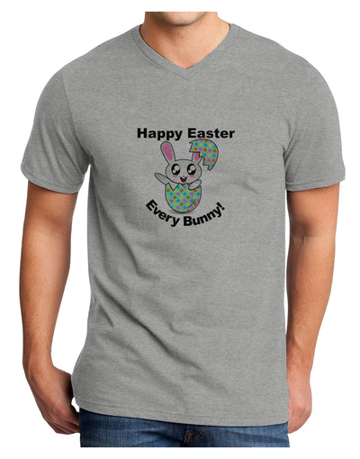 Happy Easter Every Bunny Adult V-Neck T-shirt by TooLoud-Mens V-Neck T-Shirt-TooLoud-HeatherGray-Small-Davson Sales