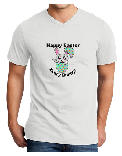 Happy Easter Every Bunny Adult V-Neck T-shirt by TooLoud-Mens V-Neck T-Shirt-TooLoud-White-Small-Davson Sales