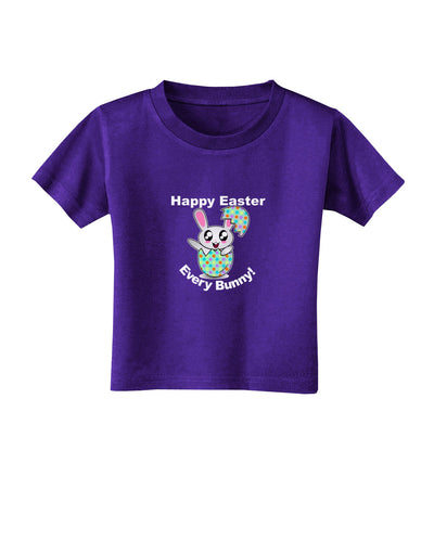 Happy Easter Every Bunny Toddler T-Shirt Dark by TooLoud-Toddler T-Shirt-TooLoud-Purple-2T-Davson Sales