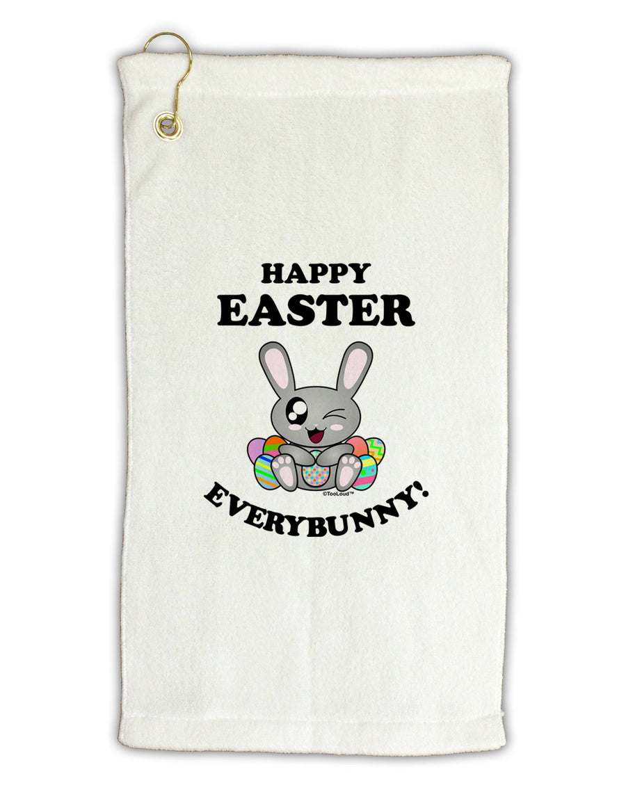 Happy Easter Everybunny Micro Terry Gromet Golf Towel 16 x 25 inch-Golf Towel-TooLoud-White-Davson Sales
