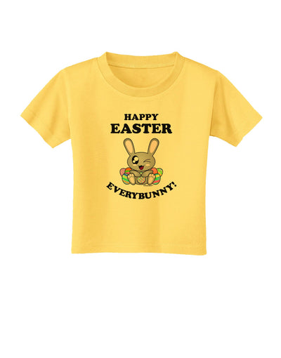 Happy Easter Everybunny Toddler T-Shirt-Toddler T-Shirt-TooLoud-Yellow-2T-Davson Sales