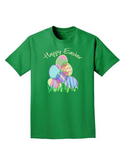 Happy Easter Gel Look Print Adult Dark T-Shirt-Mens T-Shirt-TooLoud-Kelly-Green-Small-Davson Sales