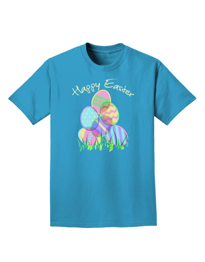 Happy Easter Gel Look Print Adult Dark T-Shirt-Mens T-Shirt-TooLoud-Turquoise-Small-Davson Sales