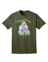 Happy Easter Gel Look Print Adult Dark T-Shirt-Mens T-Shirt-TooLoud-Military-Green-Small-Davson Sales