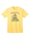 Happy Easter Gel Look Print Adult T-Shirt - Premium Quality for Festive Celebrations-Mens T-shirts-TooLoud-Yellow-Small-Davson Sales