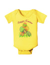 Happy Easter Gel Look Print Baby Romper Bodysuit-Baby Romper-TooLoud-Yellow-06-Months-Davson Sales