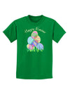 Happy Easter Gel Look Print Childrens Dark T-Shirt-Childrens T-Shirt-TooLoud-Kelly-Green-X-Small-Davson Sales