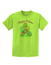 Happy Easter Gel Look Print Childrens T-Shirt-Childrens T-Shirt-TooLoud-Lime-Green-X-Small-Davson Sales