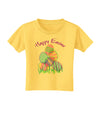 Happy Easter Gel Look Print Toddler T-Shirt-Toddler T-Shirt-TooLoud-Yellow-2T-Davson Sales