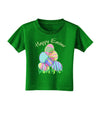 Happy Easter Gel Look Print Toddler T-Shirt Dark-Toddler T-Shirt-TooLoud-Clover-Green-2T-Davson Sales