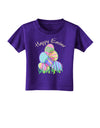 Happy Easter Gel Look Print Toddler T-Shirt Dark-Toddler T-Shirt-TooLoud-Purple-2T-Davson Sales