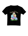 Happy Easter Gel Look Print Toddler T-Shirt Dark-Toddler T-Shirt-TooLoud-Black-2T-Davson Sales
