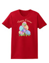 Happy Easter Gel Look Print Womens Dark T-Shirt-TooLoud-Red-X-Small-Davson Sales