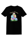 Happy Easter Gel Look Print Womens Dark T-Shirt-TooLoud-Black-X-Small-Davson Sales