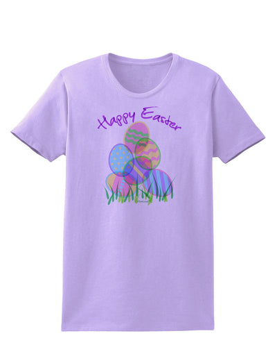 Happy Easter Gel Look Print Womens T-Shirt-Womens T-Shirt-TooLoud-Lavender-X-Small-Davson Sales