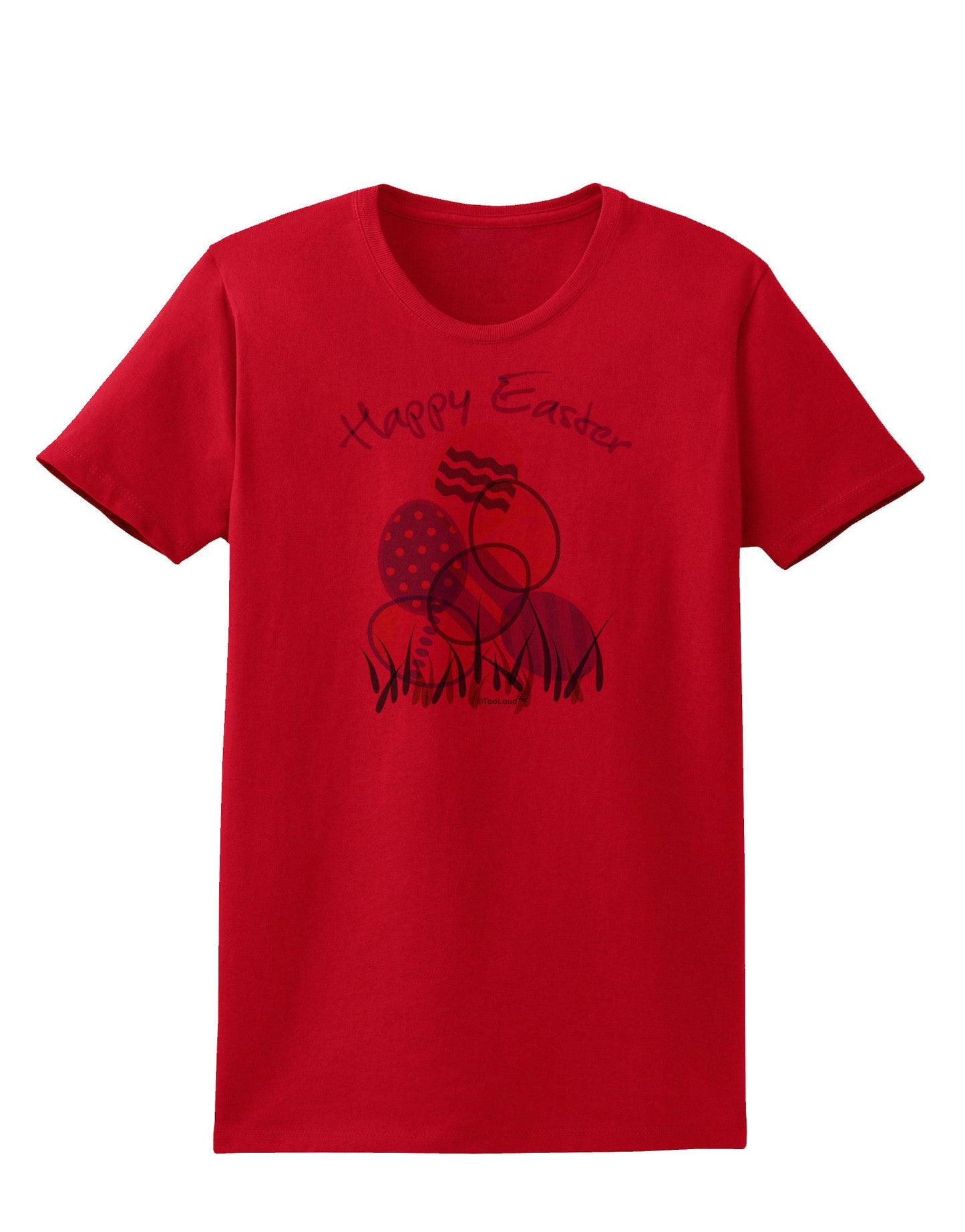Happy Easter Gel Look Print Womens T-Shirt-Womens T-Shirt-TooLoud-Red-X-Small-Davson Sales