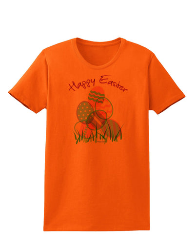 Happy Easter Gel Look Print Womens T-Shirt-Womens T-Shirt-TooLoud-Orange-X-Small-Davson Sales