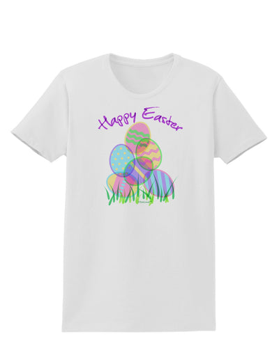 Happy Easter Gel Look Print Womens T-Shirt-Womens T-Shirt-TooLoud-White-X-Small-Davson Sales