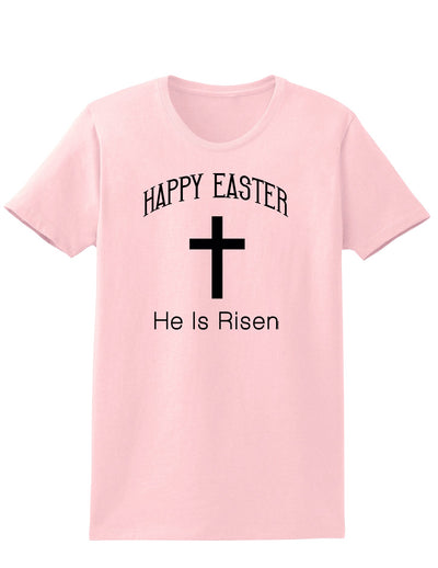 Happy Easter He Is Risen Christian Womens T-Shirt-Womens T-Shirt-TooLoud-Pale-Pink-X-Small-Davson Sales