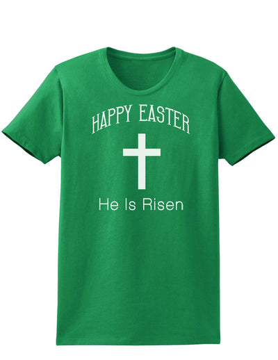 Happy Easter He Is Risen Womens Dark T-Shirt-TooLoud-Kelly-Green-X-Small-Davson Sales