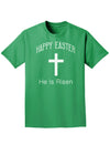 Happy Easter He is Risen Adult Dark T-Shirt-Mens T-Shirt-TooLoud-Kelly-Green-Small-Davson Sales