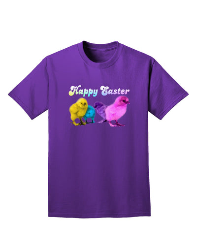 Happy Easter Peepers Adult Dark T-Shirt-Mens T-Shirt-TooLoud-Purple-Small-Davson Sales