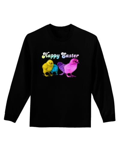 Happy Easter Peepers Adult Long Sleeve Dark T-Shirt-Long Sleeve Shirt-TooLoud-Black-Small-Davson Sales