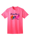 Happy Easter Peepers Adult T-Shirt: Premium Quality, Limited Edition-Mens T-shirts-TooLoud-Neon-Pink-Small-Davson Sales