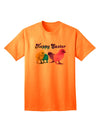 Happy Easter Peepers Adult T-Shirt: Premium Quality, Limited Edition-Mens T-shirts-TooLoud-Neon-Orange-Small-Davson Sales