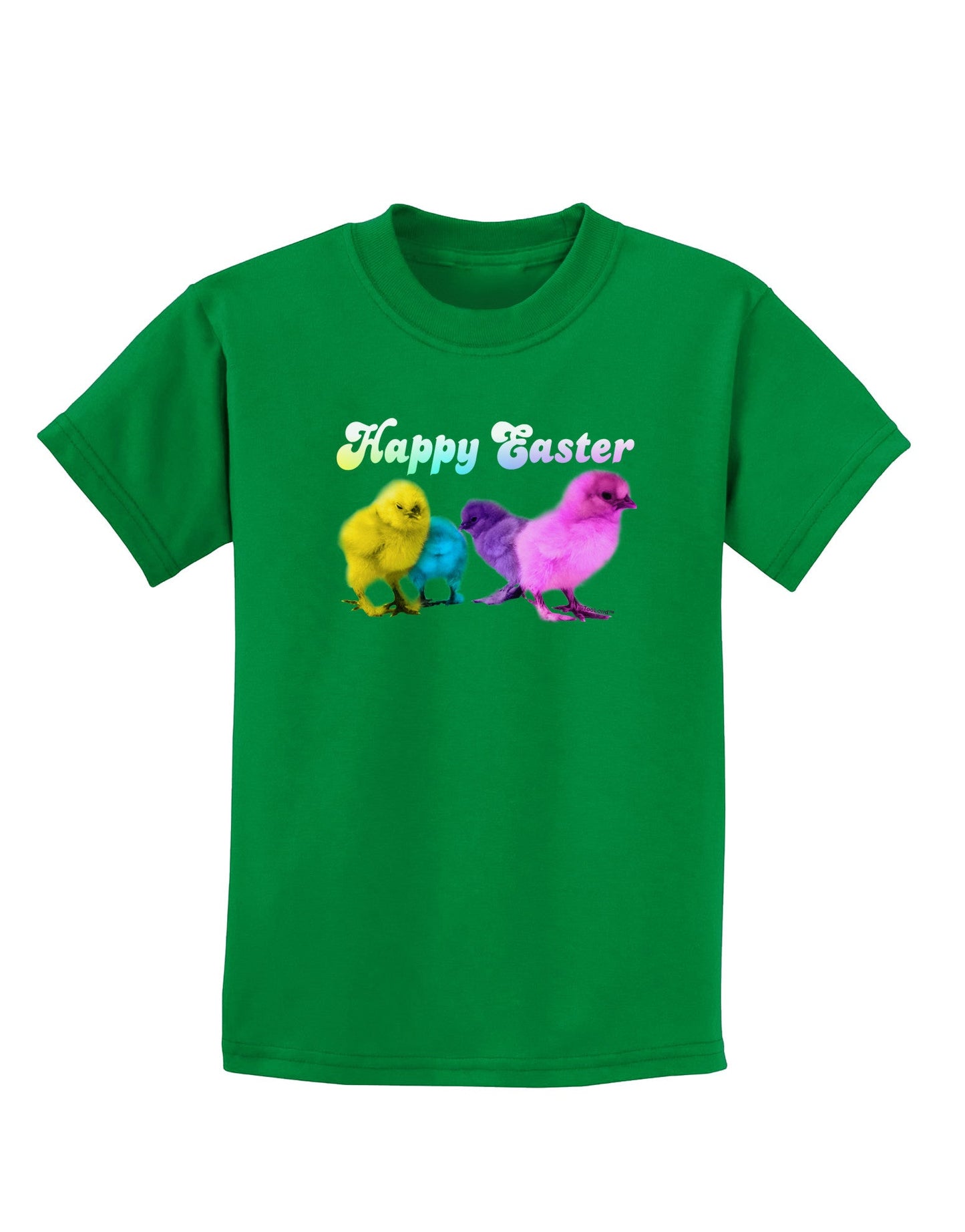 Happy Easter Peepers Childrens Dark T-Shirt-Childrens T-Shirt-TooLoud-Kelly-Green-X-Small-Davson Sales