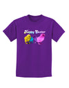 Happy Easter Peepers Childrens Dark T-Shirt-Childrens T-Shirt-TooLoud-Purple-X-Small-Davson Sales