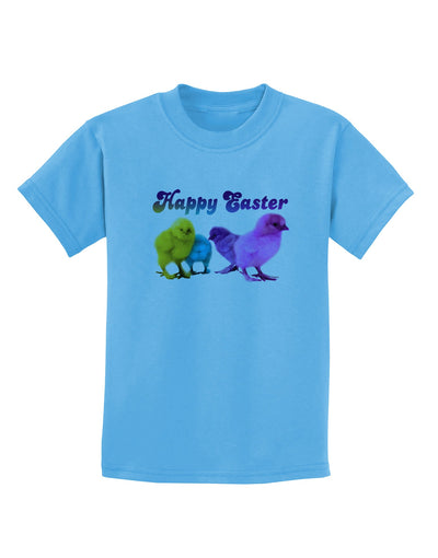 Happy Easter Peepers Childrens T-Shirt-Childrens T-Shirt-TooLoud-Aquatic-Blue-X-Small-Davson Sales