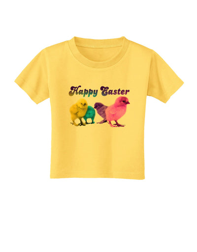 Happy Easter Peepers Toddler T-Shirt-Toddler T-Shirt-TooLoud-Yellow-2T-Davson Sales