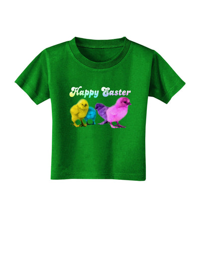 Happy Easter Peepers Toddler T-Shirt Dark-Toddler T-Shirt-TooLoud-Clover-Green-2T-Davson Sales