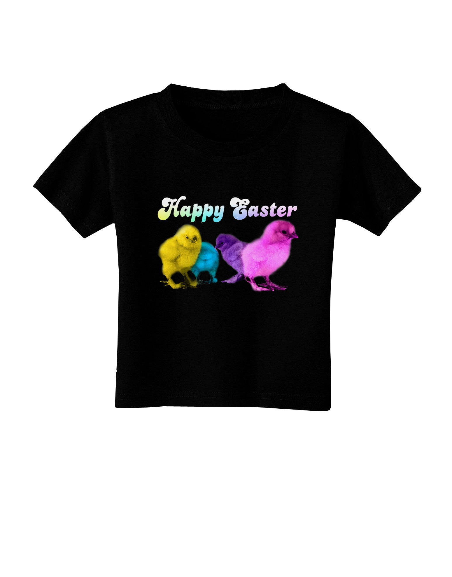 Happy Easter Peepers Toddler T-Shirt Dark-Toddler T-Shirt-TooLoud-Black-2T-Davson Sales