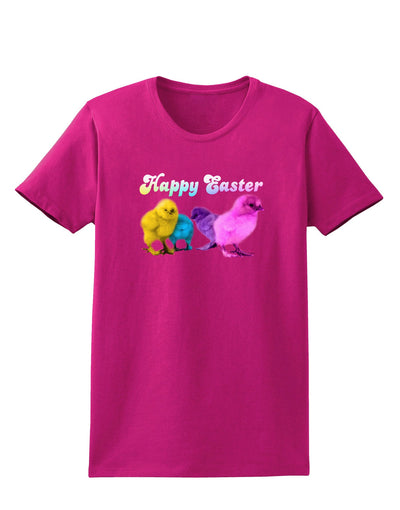 Happy Easter Peepers Womens Dark T-Shirt-Womens T-Shirt-TooLoud-Hot-Pink-Small-Davson Sales