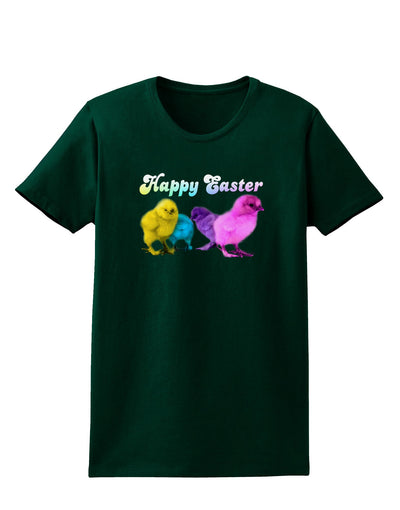 Happy Easter Peepers Womens Dark T-Shirt-Womens T-Shirt-TooLoud-Forest-Green-Small-Davson Sales