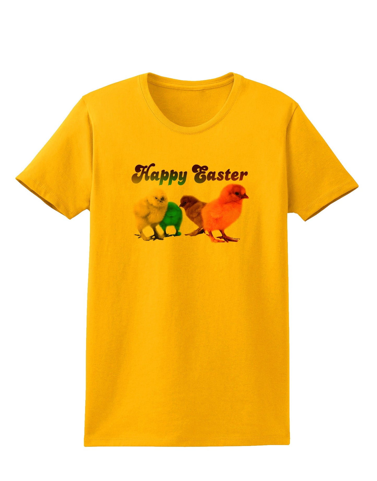 Happy Easter Peepers Womens T-Shirt-Womens T-Shirt-TooLoud-Gold-X-Small-Davson Sales