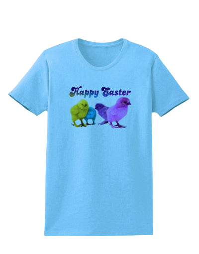 Happy Easter Peepers Womens T-Shirt-Womens T-Shirt-TooLoud-Aquatic-Blue-X-Small-Davson Sales