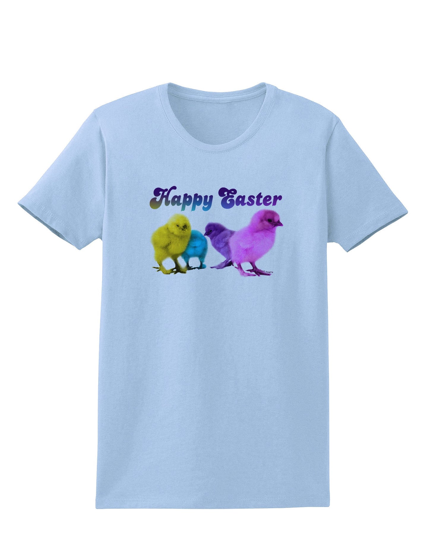 Happy Easter Peepers Womens T-Shirt-Womens T-Shirt-TooLoud-Light-Blue-X-Small-Davson Sales