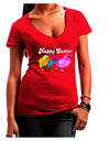 Happy Easter Peepers Womens V-Neck Dark T-Shirt-Womens V-Neck T-Shirts-TooLoud-Red-Juniors Fitted Small-Davson Sales