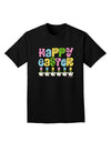 Happy Easter - Tulips Adult Dark T-Shirt by TooLoud-Mens T-Shirt-TooLoud-Black-Small-Davson Sales