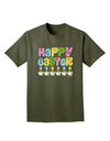 Happy Easter - Tulips Adult Dark T-Shirt by TooLoud-Mens T-Shirt-TooLoud-Military-Green-Small-Davson Sales