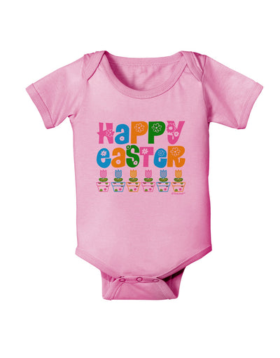 Happy Easter - Tulips Baby Romper Bodysuit by TooLoud-Baby Romper-TooLoud-Light-Pink-06-Months-Davson Sales